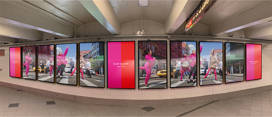 Kate Spade liveboards at 59th Street and Columbus