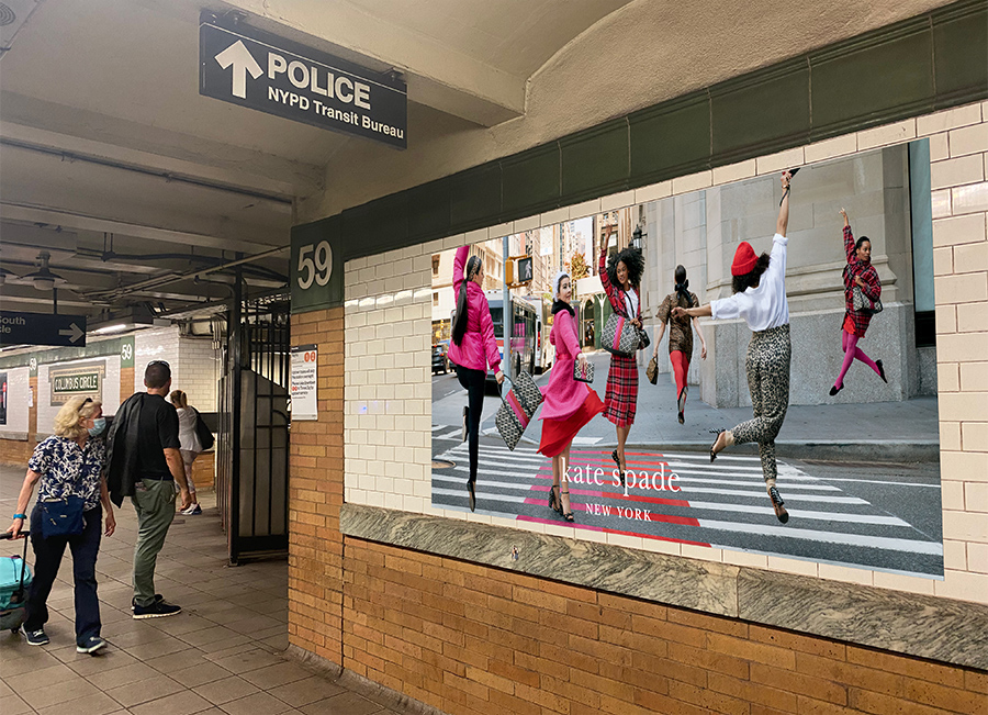 Large wallscape advertising