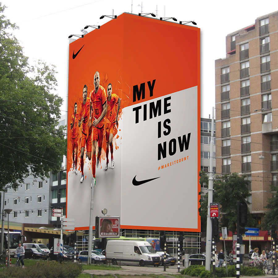 Nike Dutch national team billboard in Amsterdam
